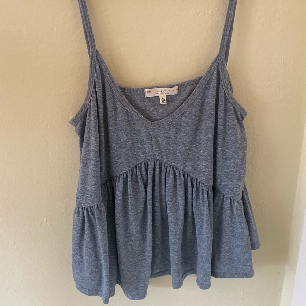 Light blue baby doll tank
